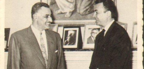 Gamal Abdel Nasser and Eric Rouleau, 1963